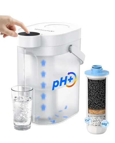 Miniatura 11 de Waterdrop ED11W - Dispensador de filtro de agua recargable con 2 filtros, jarra eléctrica instantánea potente de 5 etapas de larga duración, reduce