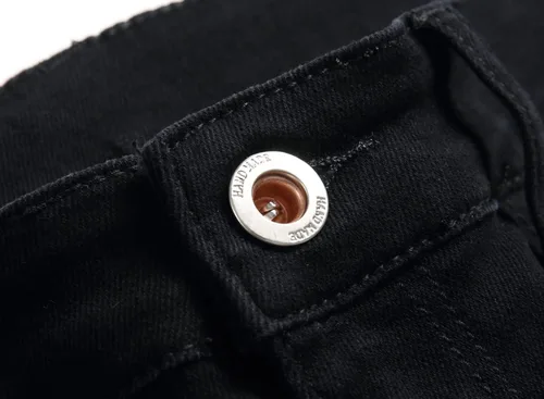 Miniatura 5 de AITITIA Jeans de motociclista de ajuste regular para hombre