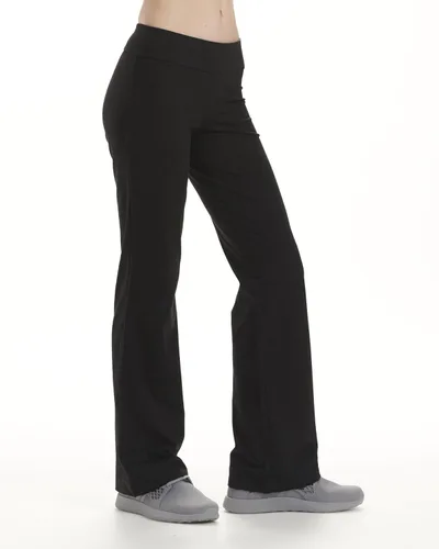 Miniatura 2 de Spalding Pantalones de yoga para mujer Paquete de 2 pantalones de pierna acampanada de talla grande ajustados o corte de bota leggings de alto
