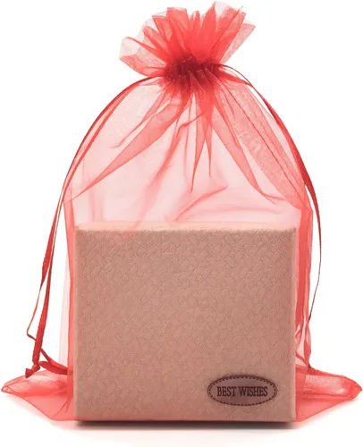 Miniatura 10 de SUNGULF 100 bolsas de organza con cordón de 6 x 9 pulgadas, 6.3 x 8.7 in, regalo fuerte, bolsa de dulces, joyería, fiesta, boda, recuerdo
