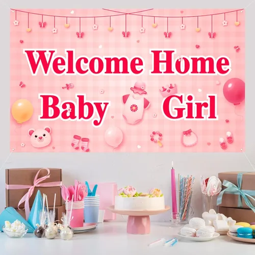 Miniatura 4 de Labakita Cartel de bienvenida a casa para niña, cartel de bienvenida a casa para nueva niña, cartel de bienvenida para niña nueva, letrero de baby