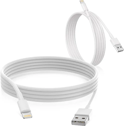 Miniatura 8 de Uzento Cable de carga para iPhone, paquete de 2 cables USB a Lightning originales con certificación Apple MFI de 6 pies, cable de carga rápida