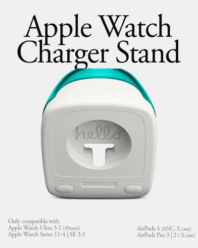Miniatura 2 de Spigen Para cargador de Apple Watch, soporte compatible con Ultra 3/2/1 de 1.732 pulgadas, Series 11/10 1.654/1.654 pulgadas, 9/8/7 45/1.614 in