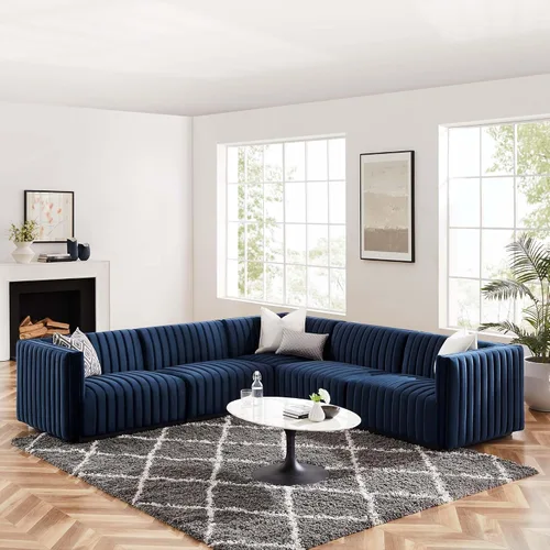 Miniatura 85 de Modway Conjure Seccional, Oro Negro