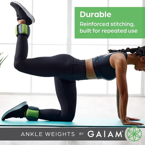 Miniatura 6 de Gaiam Ankle Weights, Wearable Bracelet to Strengthen, Tone & Sculpt, Adjustable Ankle Weights for Women & Men for Yoga, Dance, Pilates, Barre