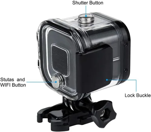 Miniatura 4 de Carcasa de buceo impermeable con accesorios de soporte para cámaras GoPro Hero 5/4/Session