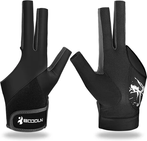 YFY Guantes de billar para mano izquierda con 3 dedos, proceso de empalme, guantes deportivos de billar para hombres y mujeres