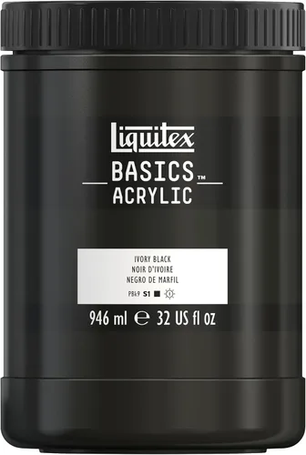 Miniatura 162 de Liquitex BASICS Pintura Acrílica, Botella de 400ml (13.5 oz), Blanco Titanio Titanio Blanco