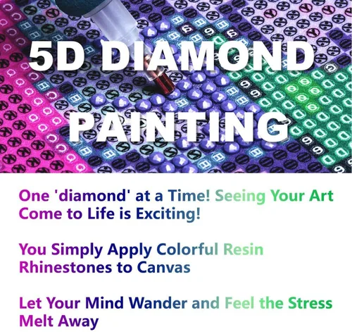 Miniatura 7 de Zariocy Kits de arte de diamantes 5D para adultos, cachorros, pintura de diamantes de bricolaje, arte redondo de perforación completa, pinturas