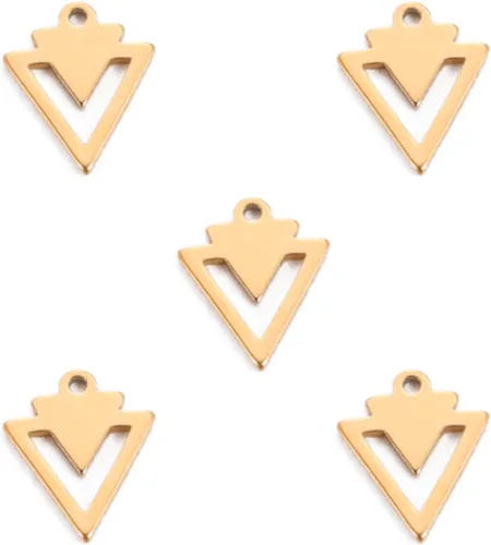 kkjoy 5 dijes de acero inoxidable para hacer joyas y manualidades, varios colgantes pequeños, suministros de manualidades, accesorios para pulseras,