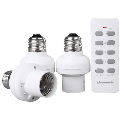 Miniatura 8 de DEWENWILS Enchufe de bombilla de control remoto, kit de interruptor de enchufe de bombillas inalámbricas con controlador, base E26/E27 para lámpara