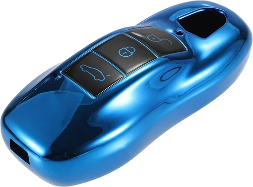 Funda protectora para llavero de automóvil con control remoto de 3 botones, compatible con Porsche Cayenne Panamera 2011-2017, protección completa