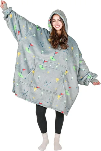 Miniatura 35 de Tirrinia Sudadera Manta de Gran Tamaño con Capucha, Mantas Sherpa Esponjosas Vestibles, Manta Sudadera Reversible y Acogedora, Regalo para Adultos #