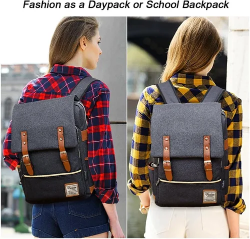 Miniatura 4 de Mochila para computadora portátil unisex, delgada, profesional y para negocios de Feskin, mochila de viajes duradera, casual y a la moda