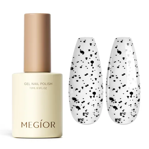 Miniatura 114 de MEGIOR Esmalte de uñas de gel blanco de 0.5 fl oz, color blanco antiguo, secado con luz UV, esmalte de gel francés, arte de uñas, salón de manicura