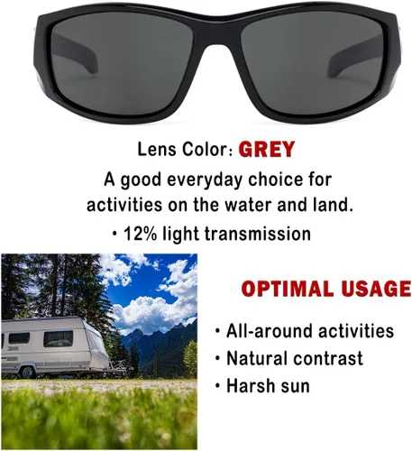 Miniatura 7 de BNUS - Gafas de sol polarizadas con lente de cristal Corning, alta definición, a la moda y resistentes a los arañazos
