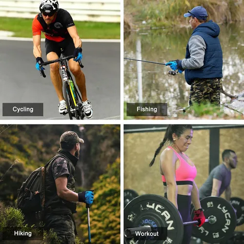 Miniatura 6 de Guantes de ciclismo para paseos cortos, guantes de correr, guantes de pesca, pantalla táctil, ligeros, elásticos, excelente agarre, para uso diario