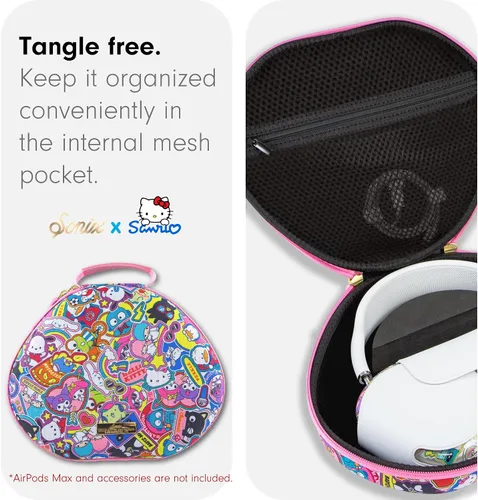 Miniatura 5 de Sonix x Sanrio - Funda protectora para auriculares Apple AirPods Max Funda de transporte de viaje, bolsa de almacenamiento portátil, compatible