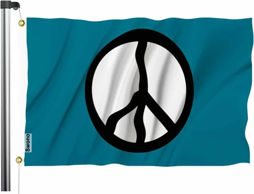 Miniatura 16 de Swono Bandera de calavera con diseño de esqueleto con dedo medio, bandera negra de 3 x 5 pies, bandera grande para exteriores e interiores, oficina