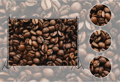 Miniatura 3 de Fondo de foto con tema de cafetería, granos de café, fondo de sesión de fotos, 5 x 3 pies, para adultos y niños, decoración de fiesta de cumpleaños