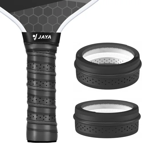JAYA Cinta de agarre de pickleball, agarre extra largo para paletas de pickleball, absorbe el sudor, envoltura de agarre de repuesto antideslizante,