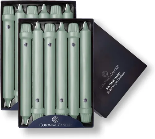 Miniatura 41 de Colonial Candle Vela cónica sin perfume, colección Handipt, ámbar, 12 pulgadas, paquete de 12, hasta 10 horas de combustión
