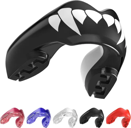 Miniatura 11 de SAFEJAWZ Protector bucal para aparatos ortopédicos, protección superior e inferior, protector bucal remoldeable con estuche para boxeo, baloncesto