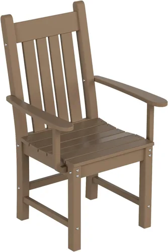 Miniatura 30 de WestinTrends Malibu Outdoor Patio HDPE Adirondack Silla de comedor para patio, color negro
