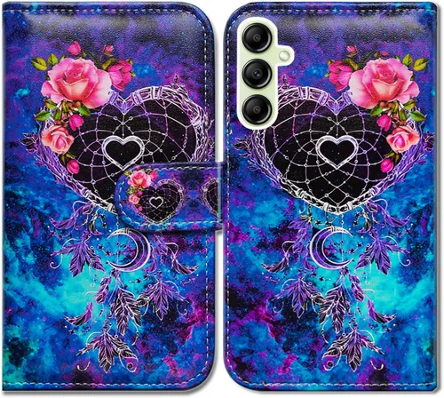 Miniatura 26 de Bcov Funda para Galaxy A14 5G, diseño de pájaro negro y verde con tapa para teléfono con ranura para tarjeta y soporte para Samsung Galaxy A14 5G
