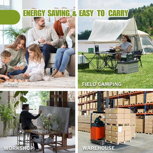 Miniatura 6 de lcocove Ventilador con pilas, puede funcionar de 5 a 24 horas, diseño de ventilador solar para cobertizo, hogar, exterior, con salida USB