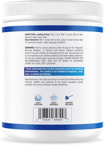 Miniatura 3 de NutraScience - Monohidrato de creatina en polvo con BioPerine, apoya el crecimiento y la recuperación muscular magra, 60 porciones, 5000 mg por