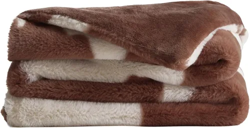 Miniatura 10 de UnHide Lil' Pet Marsh - Manta de piel sintética para mascotas, extra suave, ligera, lavable, cómoda y protección para sofá, jaula o cama, oso beige