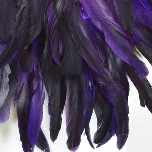 Miniatura 6 de Feather Shawl for Women - Crow Feathers Collar Halloween Swan Cape Maleficent Witch Costume Accessories