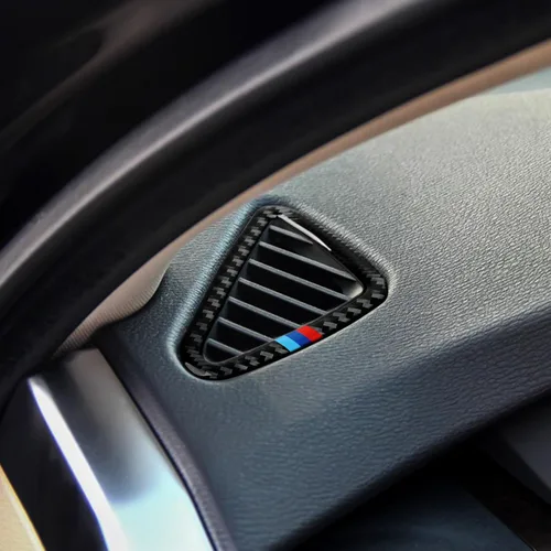 Miniatura 7 de Calcomanía de fibra de carbono para automóvil, compatible con BMW X5 X6 F15 F16 Accesorios interiores (negro)