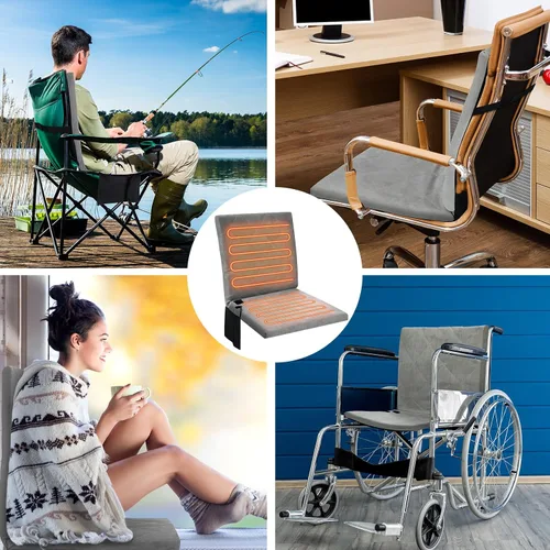 Miniatura 6 de Thyle Portable Heated Seat Cushion for Bleachers Foldable Heating Cushion 3 Mode Adjustable Heated Stadium Chair Bleacher Seat for Bleachers Indoor