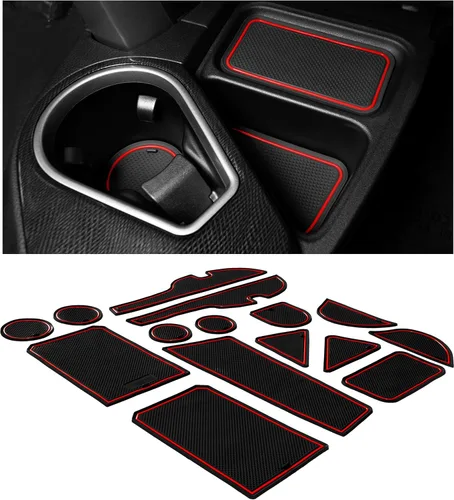 Miniatura 44 de CupHolderHero Compatible con accesorios Toyota Tundra 2014-2021 - Insertos de portavasos antideslizantes antipolvo, tapetes para consola central