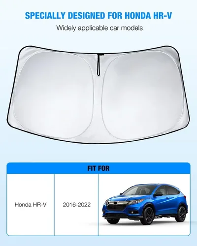 Miniatura 6 de Neverland Cubierta para parabrisas de automóvil, tela Oxford con revestimiento plateado de alta calidad, diseño plegable, protección UV para Honda