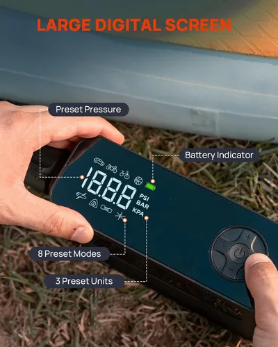 Miniatura 9 de Paddle Board Pump - 150PSI Paddle Board Air Compressor, 4X Faster Electric Pump with 9 Modes, All-in-One Auto Air Pump for Car Tires, Motor Bike