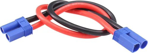 Miniatura 2 de Cable adaptador de conector EC5 macho a EC5 hembra con cable de extensión RC de 10 awg de 12 pulgadas/11.8 in para cargador de batería de avión RC