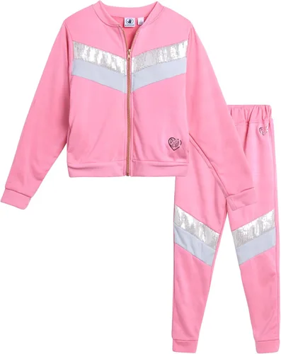 Body Glove Conjunto deportivo para niña, sudadera de forro polar de 2 piezas y pantalones deportivos (7-12)