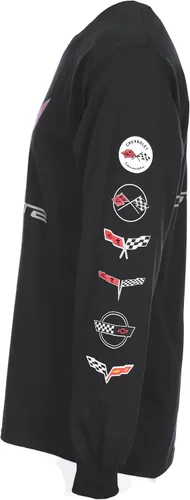 Miniatura 5 de JH DESIGN GROUP Chevy Corvette C7 - Camiseta de manga larga para hombre, color negro