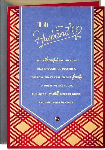 Hallmark - Tarjeta del Día del Padre para el esposo (Grateful for A Man Like You - Agradecido por un hombre como tú)