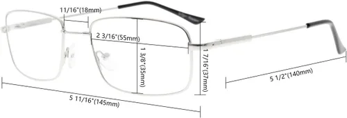 Miniatura 4 de Eyekepper Gafas de lectura para hombre, lectores de memoria con puente de titanio flexible y patillas (Gunmetal,+2.25)