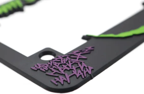 Miniatura 3 de ¿Por qué tan serio? Marco de matrícula 3D para motocicleta Joker 1 paquete de cubierta de matrícula de motocicleta Soporte universal para placa