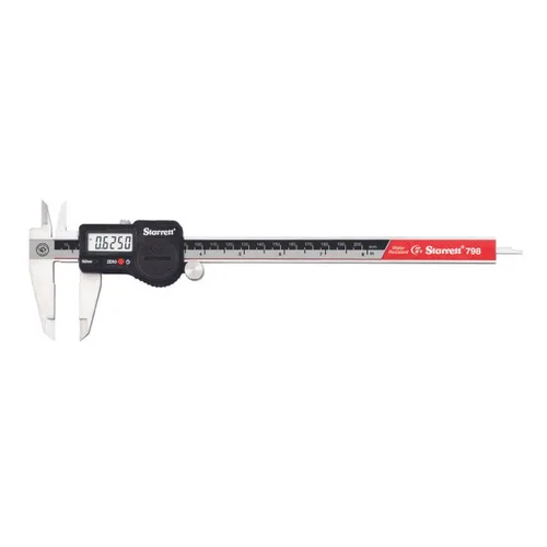 Miniatura 8 de Starrett Calibre de deslizamiento electrónico de acero inoxidable IP67 - Rango de 0-12", resolución de 0.0005", pantalla LCD, ajuste fino, bloqueo