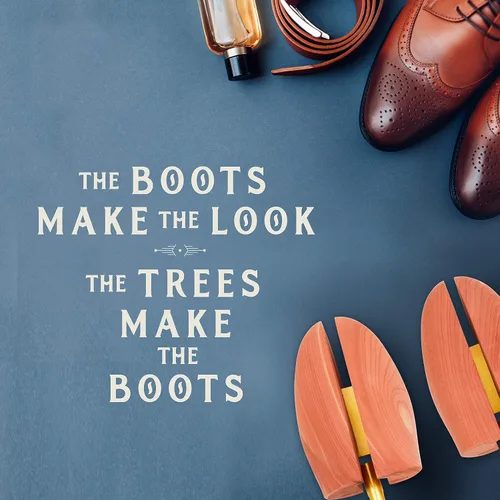Miniatura 6 de Stratton Boss Cedar Boot Tree para hombre Cedro rojo aromático Gran regalo para hombres