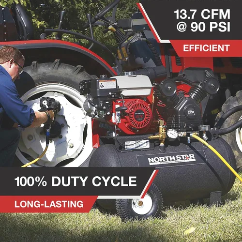 Miniatura 3 de NorthStar Compresor de aire portátil a gas 20-gal de tanque horizontal 13.7 CFM @ 90 PSI