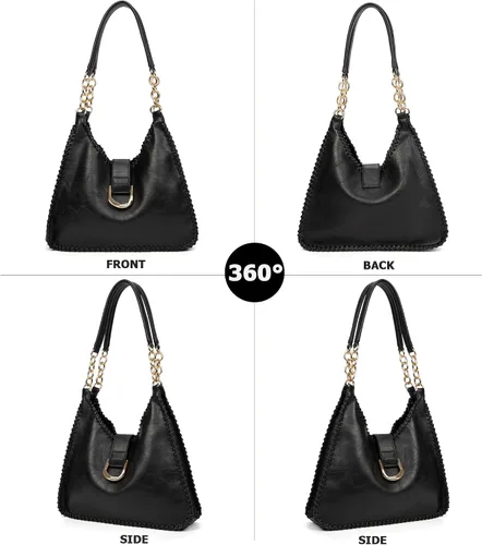Miniatura 3 de Sweetovo Bolsas de mano para mujer, juego de bolsos vintage, de cuero vegano, bolsa mediana y bolso cruzado para viajes