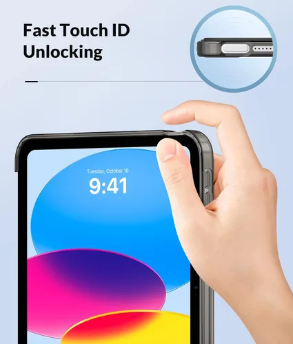 Miniatura 3 de MoKo Funda para Nuevo iPad (A16) 11ª Generación 2025, Funda para iPad 10ª Gen 2022, Funda para iPad 11 Pulgadas con TPU Suave Translúcido Esmerilado