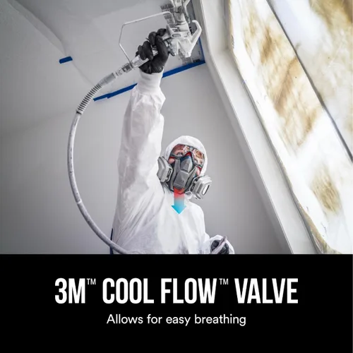 Miniatura 8 de 3M Proyecto de pintura P95/OV Respirador reutilizable de cierre rápido 6502QL, tamaño mediano, cartucho de vapor orgánico aprobado por NIOSH